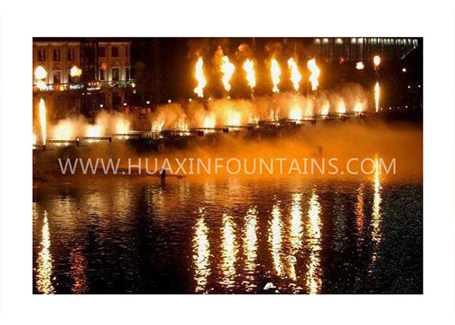 PC / PLC Sistemi ile Büyük Ölçekli Dekoratif Flaming Su Çeşmesi Gösterisi Tedarikçi